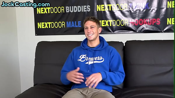 Amateur handsome stud jerks and cums after 1st ...