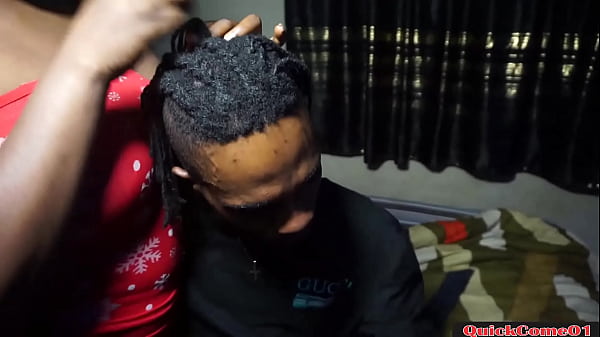 THEY PAY A WHORE JUST TO GET FUCKED AFTER SHE FINISHED MAKING HIS HAIR ON BED...