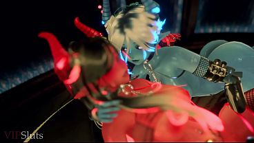 VIPSluts - Succubus Lesbians Fingers Her Girlfriend's Pussy Till She Cums Hard