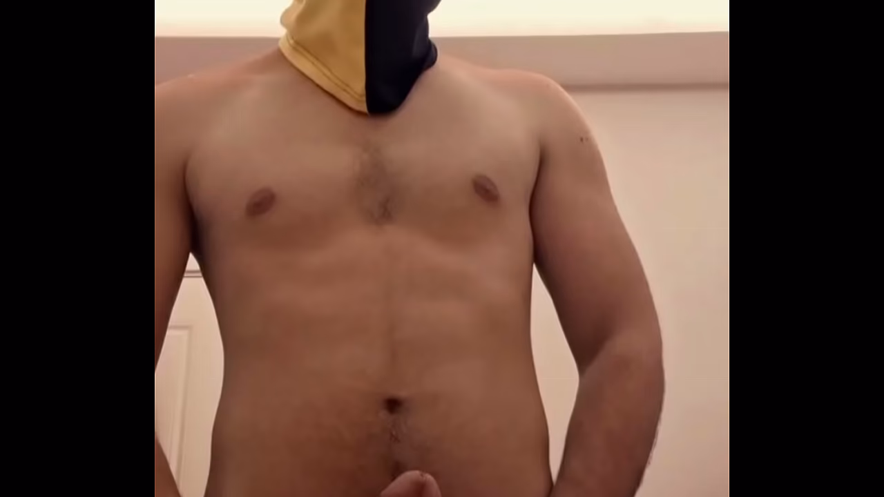 Masturbation and cumshot by big dick