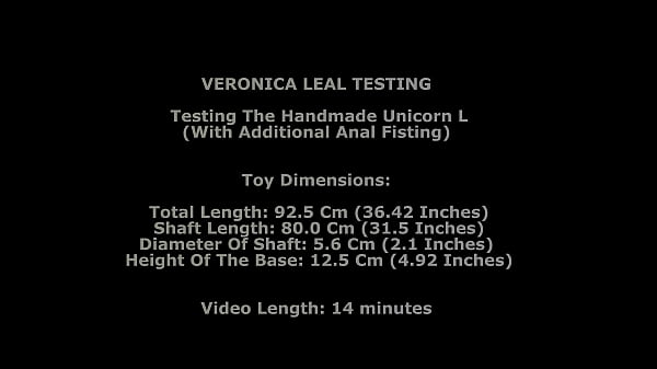 Veronica Leal Testing The Handmade Unicorn L (With Additional Anal Fisting) TWT380