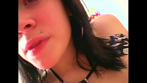 A young tattooed and pierced slut makes a video for her boyfriend