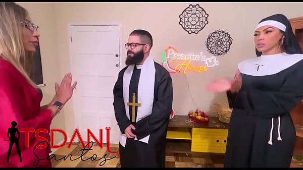 Subscribe and see this and another in full, The priest is the nun fucking his people.
