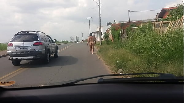 Mary wife Naked On the Street Busy during the day for everyone to see