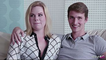 Cuckold Loser husband watch his curvy blonde Wife Fucked by Stranger without condom