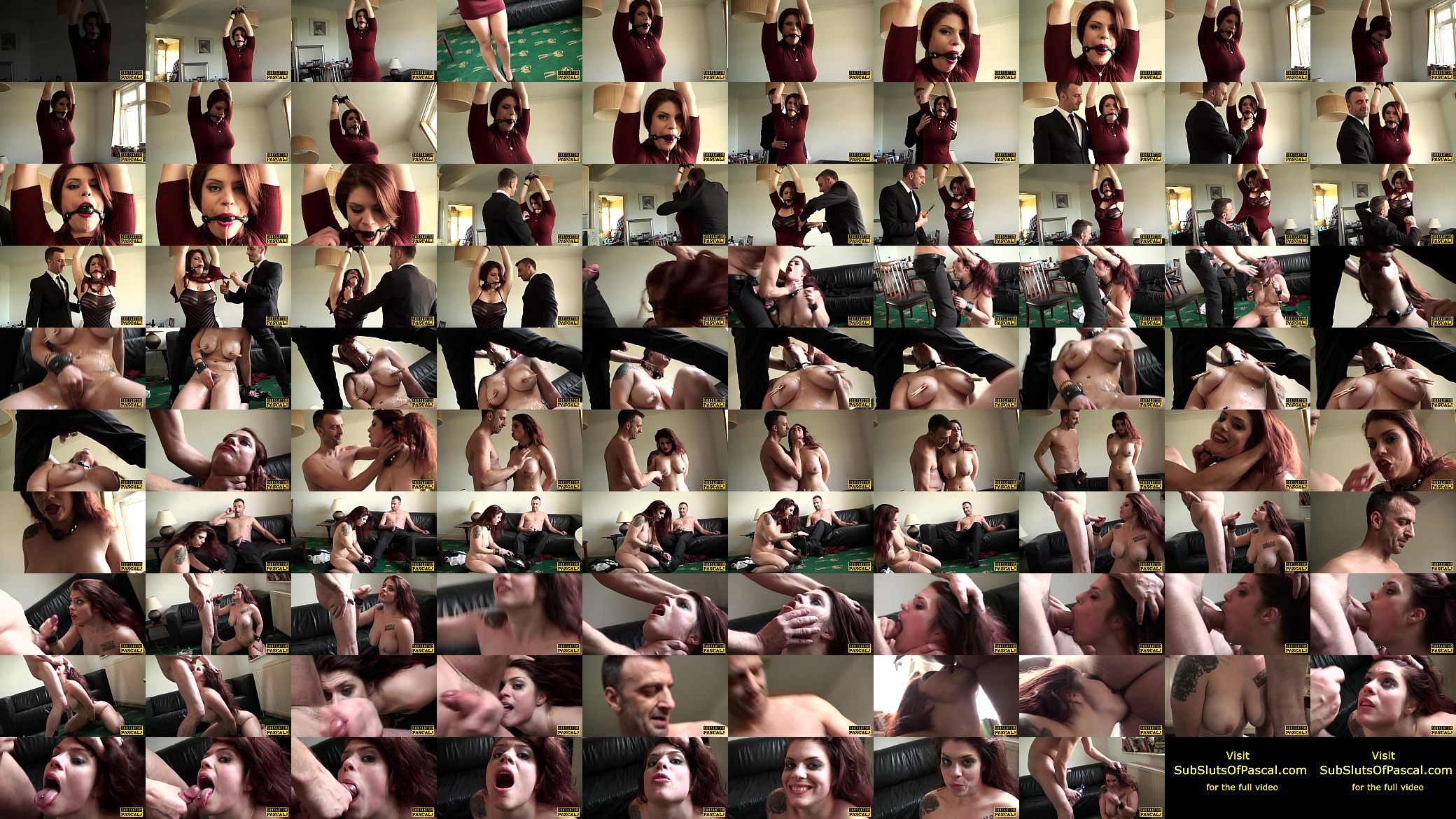 Busty redhead sub clamped and facefucked 预览图