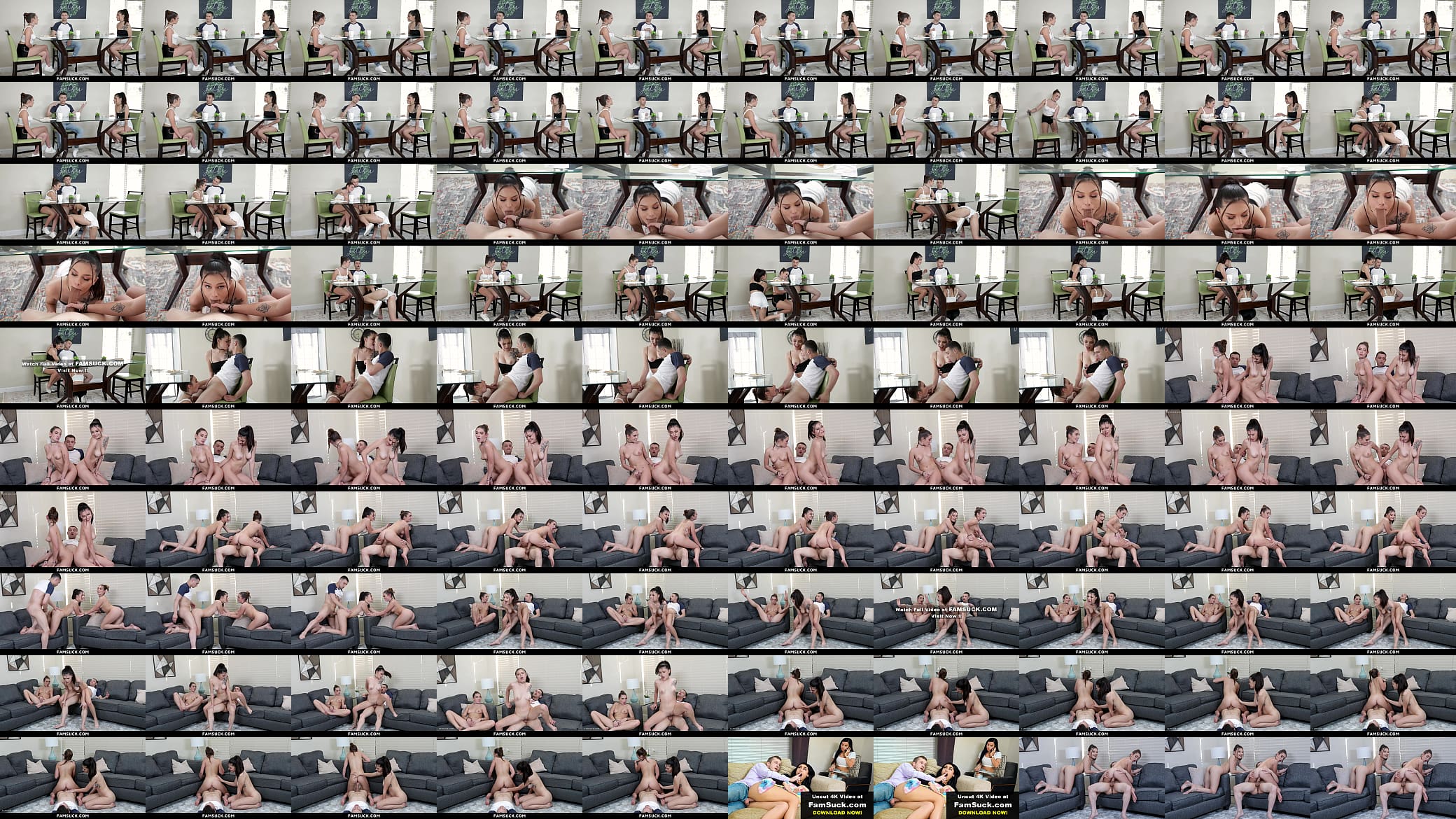 Stepbrother Fulfills His Fantasies with His Two Stepsisters, Bailey Base and Reyna Delacruz - Famsuck 预览图