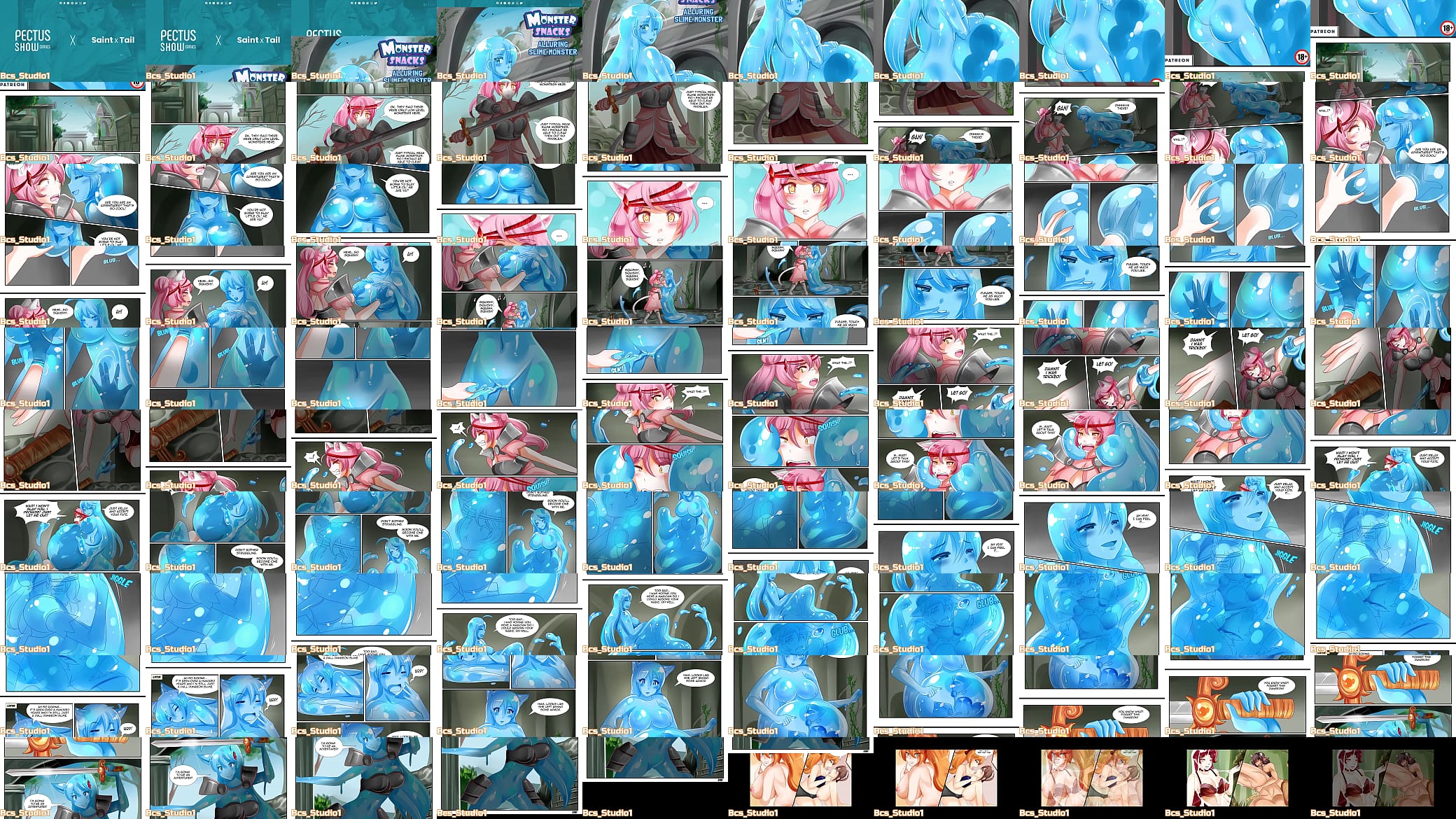 Slime Vore Absorption - Giantess Growth Breast Expansion  Hentai 预览图