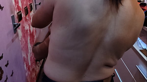 Barber babe with perfect natural tits