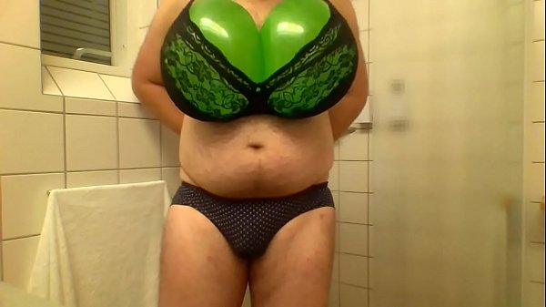 Showering with big tits