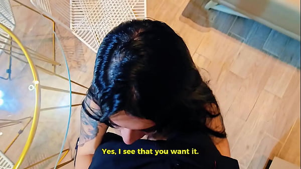 My stepmother fucks me so I don't tell anyone I went out partying - English subtitles