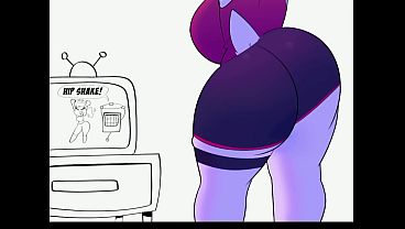 Toriel exercising with her big butt
