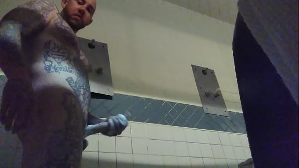 Prison masturbation, solo, wet, cumshot, big cock, white cock, tattoos, big white Dick, white man