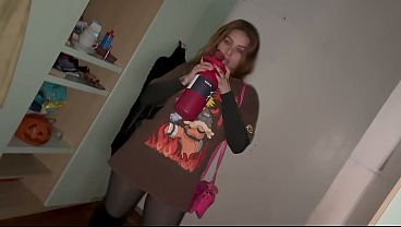 Invitation to Watch Anime Ended in Deep Blowjob and Creampie