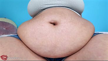 Landlord Worships Sydney's Belly - Your Tenant Sydney Screams is Late on Rent & Begs for an Alternative Means of Paying So You Worship Their Big BBW Belly - POV Belly Worship, Belly Jiggle, Bellygasm