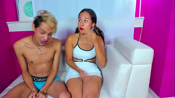 friend invites his girlfriend and when they were talking he ends up sucking cock