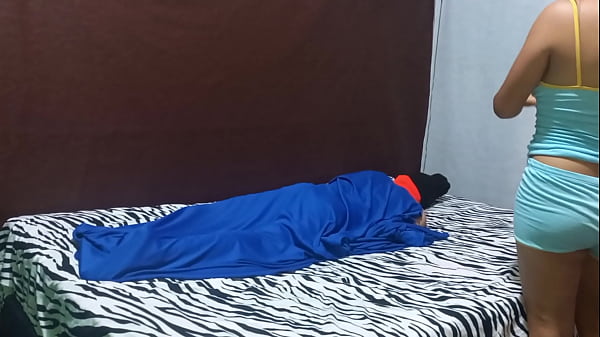 Stepmother and stepsson give a rest in bed and then a ghost arrives to create mischief together the ghost fucks the male and the female real homemade porn 1