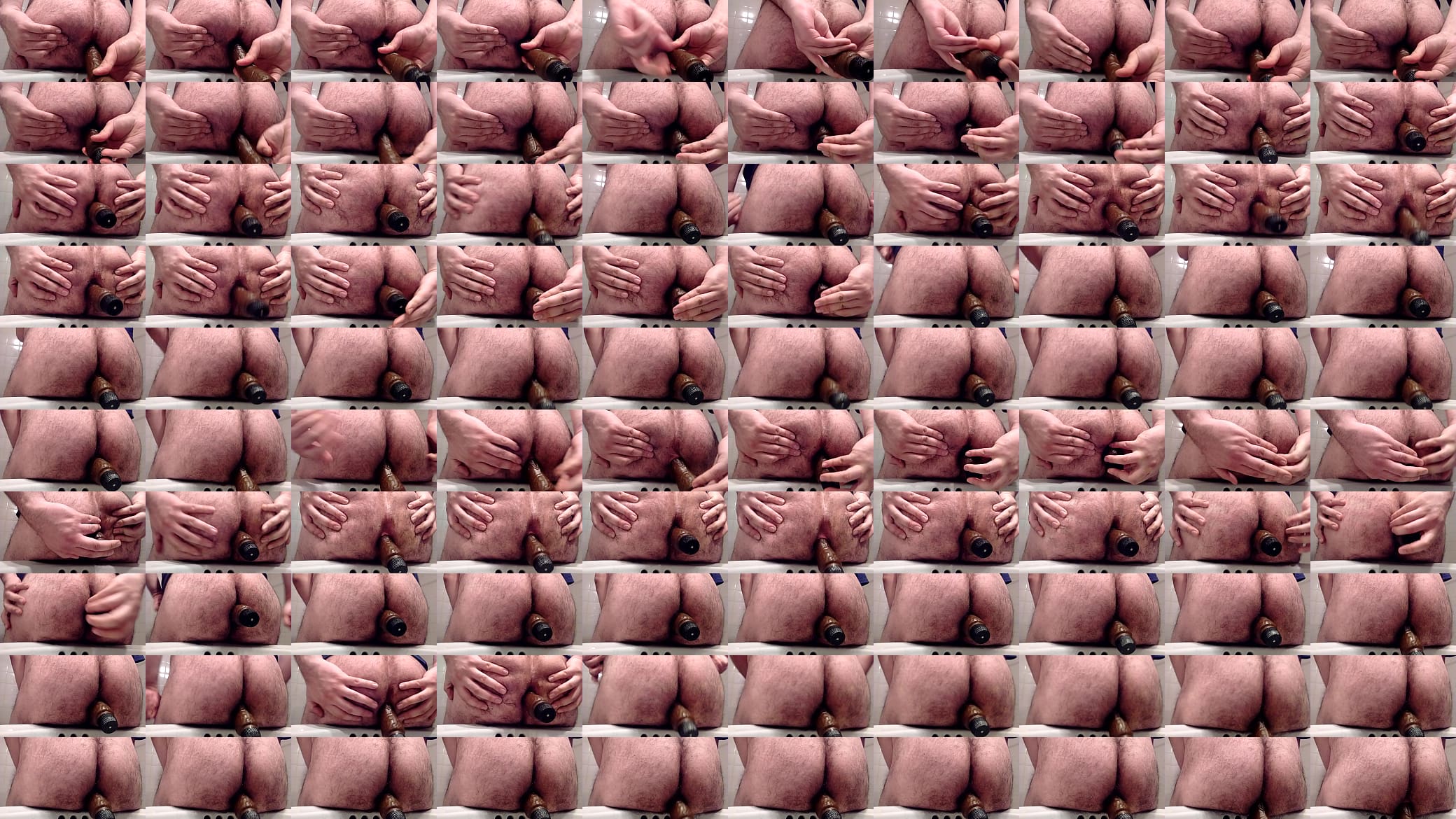 Culo peludo exprimiendo el dildo 预览图