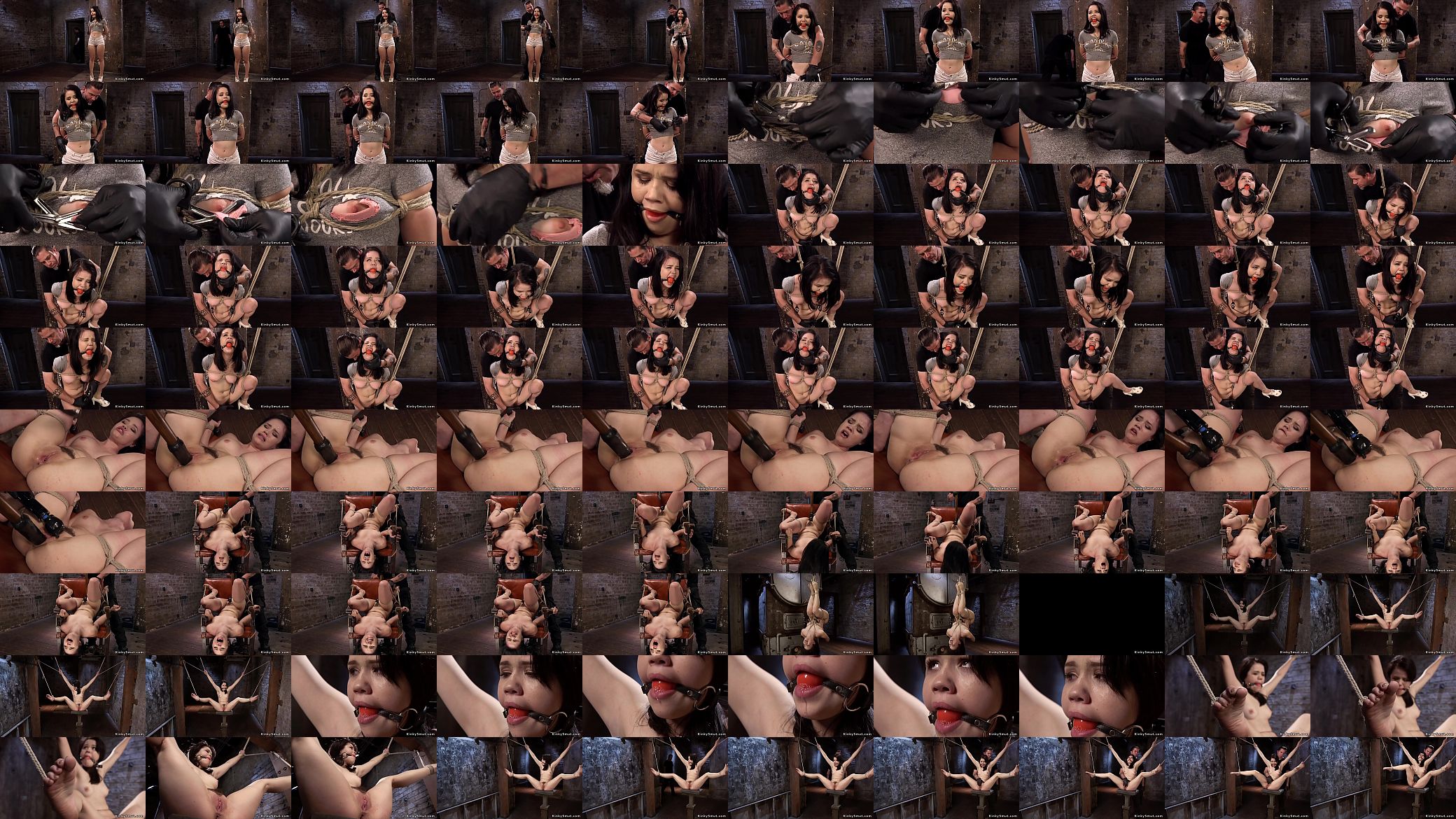 Hogtied Asian tormented and toyed 预览图