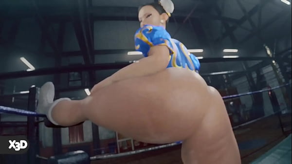 Chun-li getting her fat ass fucked at the gym [X3D]