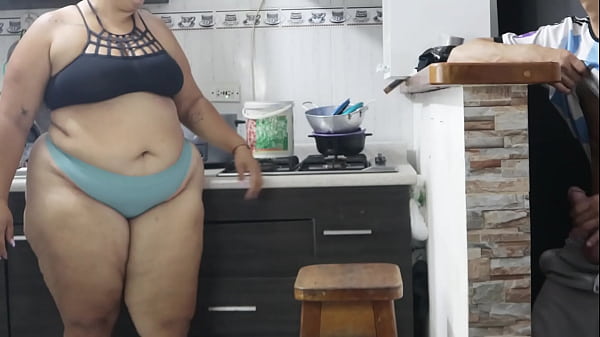 fucking with cousin in the kitchen, hard fuck ends with milk on tits