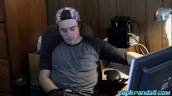 Sweet looking Ty Evans solo masturbating in the...