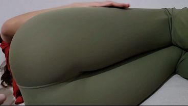 Doña Mary in rich leggings after dance therapy I give her her cuddle and massage