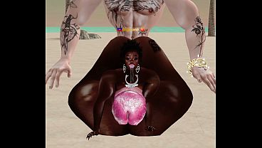 Fucking a big-assed whore on IMVU