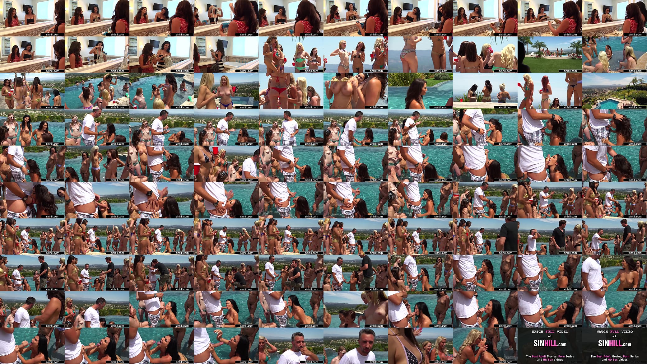 Pornstars Throw Hot Outdoor Pool Party - Eva Lovia, Jasmine Jae 预览图