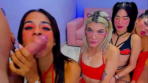 sluts lined up to suck, they are experts in deep throating