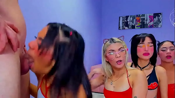 sluts lined up to suck, they are experts in deep throating