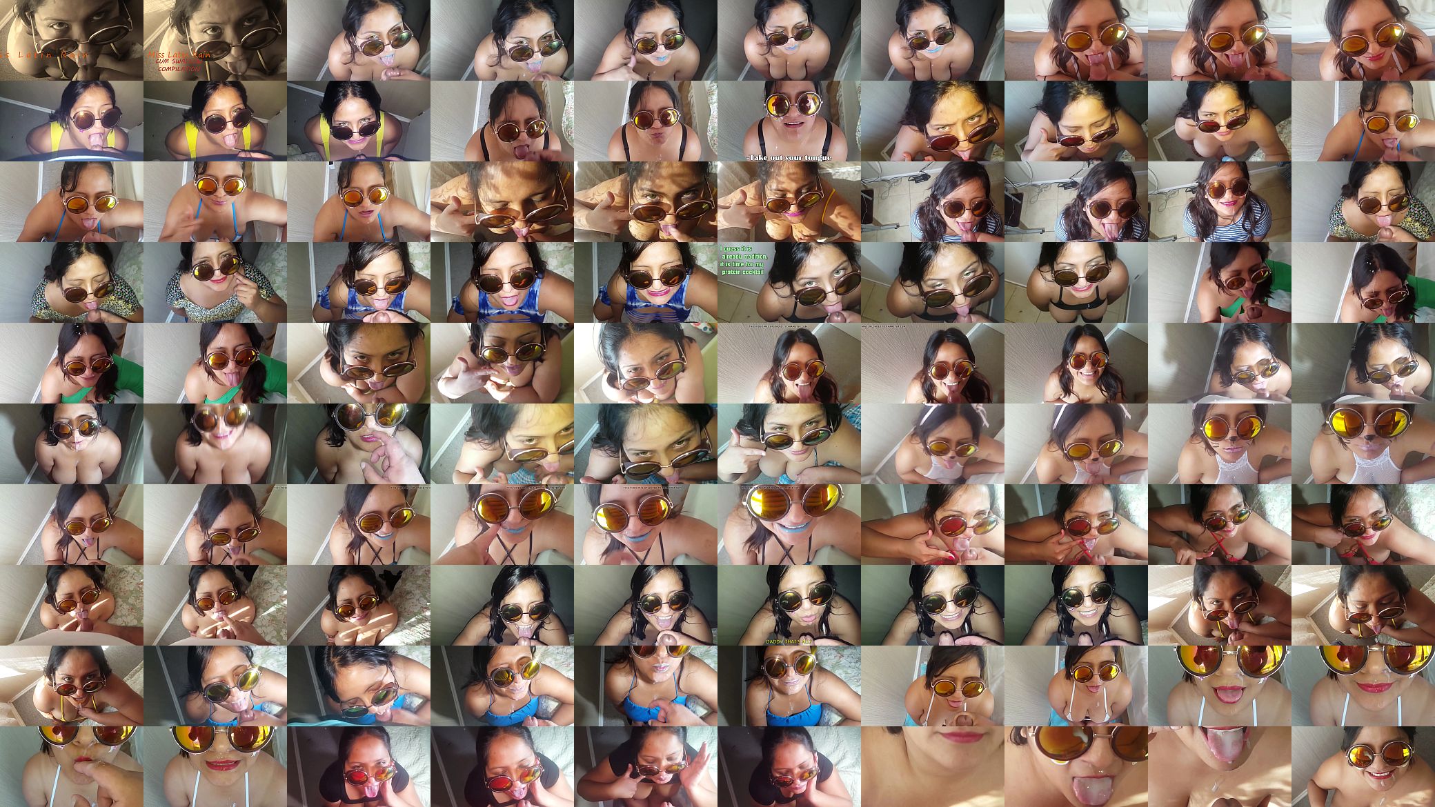 Cum swallow compilation Miss Latin Rain 预览图