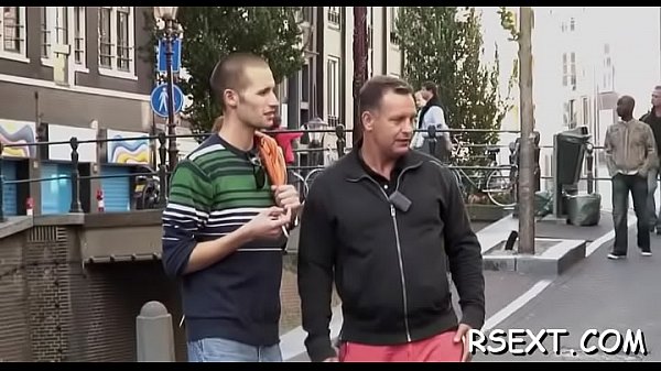 Slutty slut gets down on knees and sucks a big ...