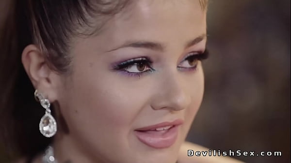 Download Video - Stunning blonde takes big cock in shaved pussy