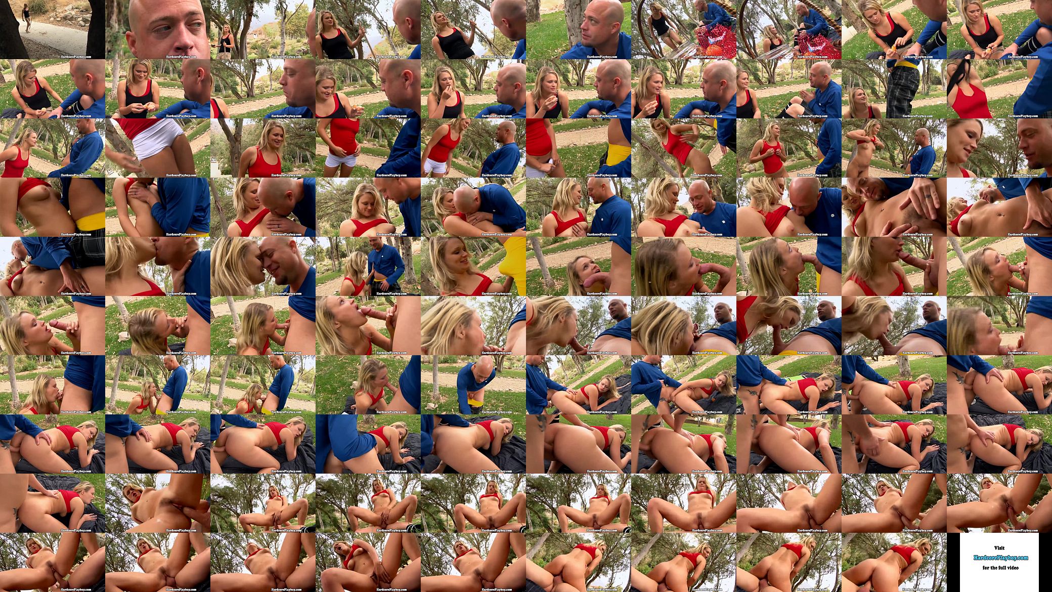 Classy blonde babe fucks outdoors 预览图