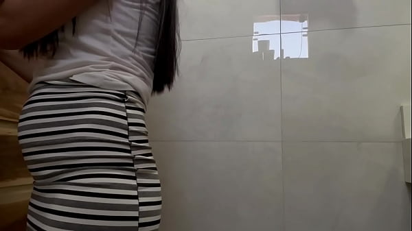Hottie took a lot of cock in her ass in the bathroom
