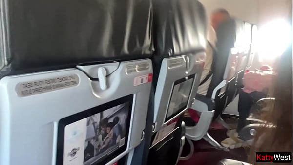 Public blowjob on Airplane - we got caught!