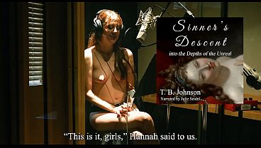 Redhead reads you a titillating tale topless