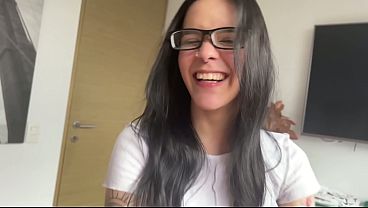 Shy Emo Teen Real First Casting and Blowjob with Facial