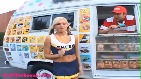 Gullibleteens.com icecreampie truck blond pigtailed cheepleader