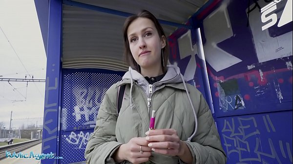 Public Agent Train Station smoker gets her tits out to pay the fine