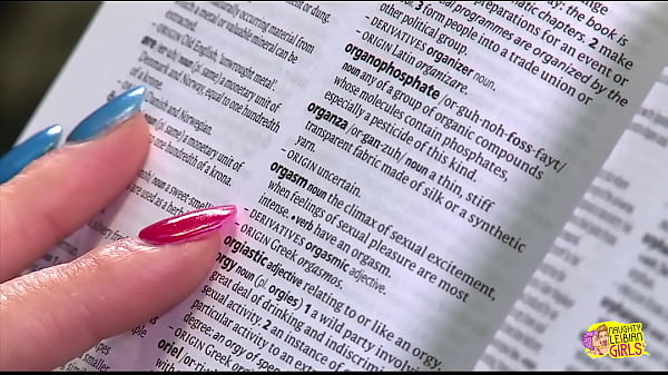 A blonde slut trains a horny girl how to eat pussy and receive a dildo