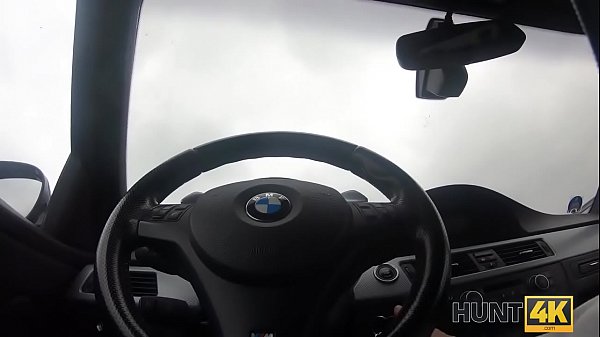 HUNT4K. After short conversation, brunette agrees to have dirty sex