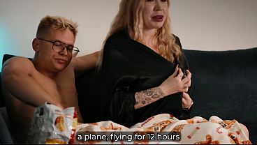 Home Alone And Stepmom Rides Me On The Couch