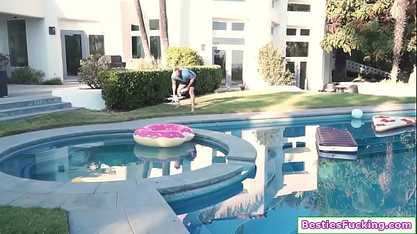 Old man fucking teen neighbor and bffs