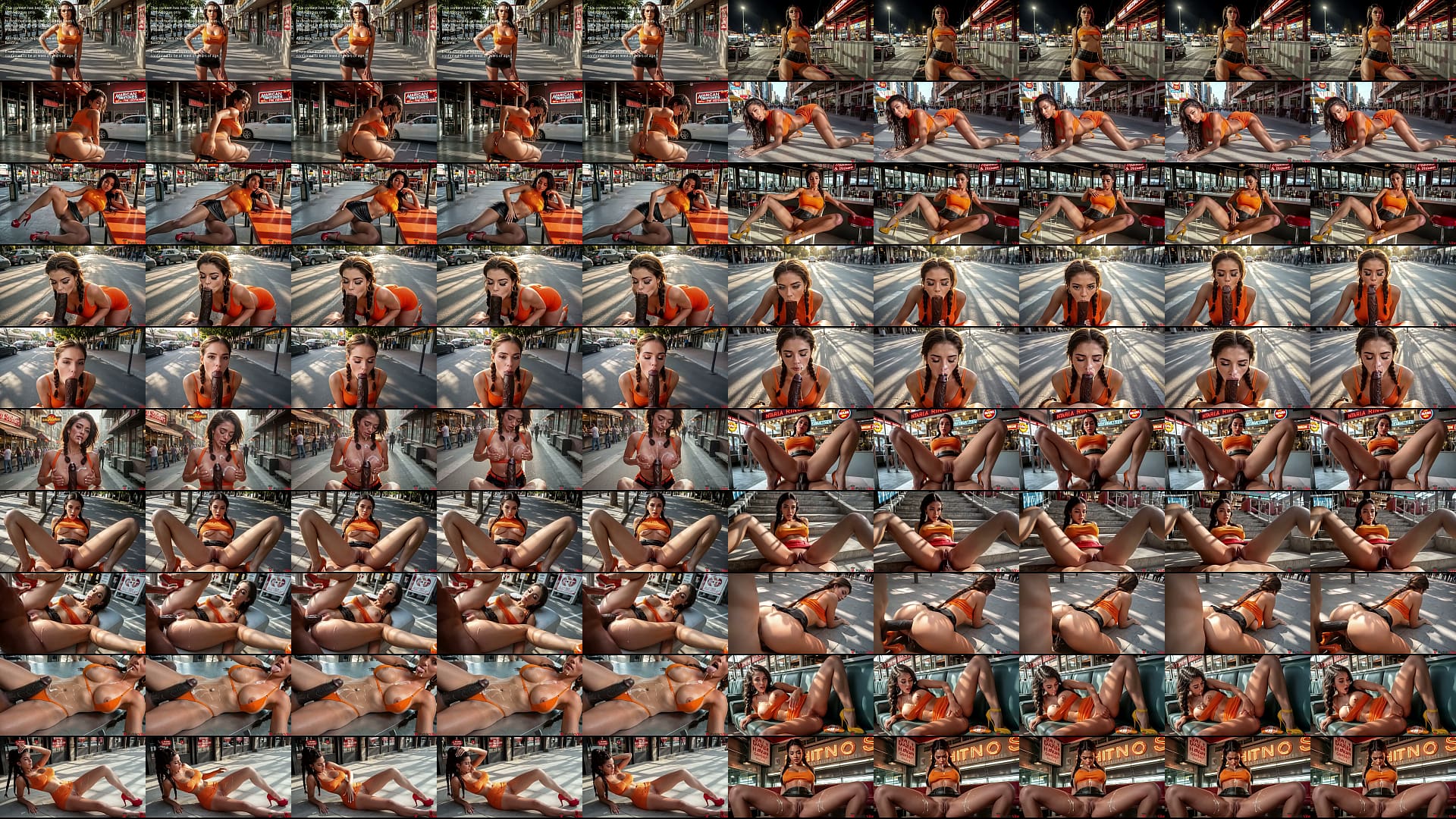She sucks my dick on the shopping street, this bitch wanted to fuck so much, everyone around her is shocked [Ai] 预览图