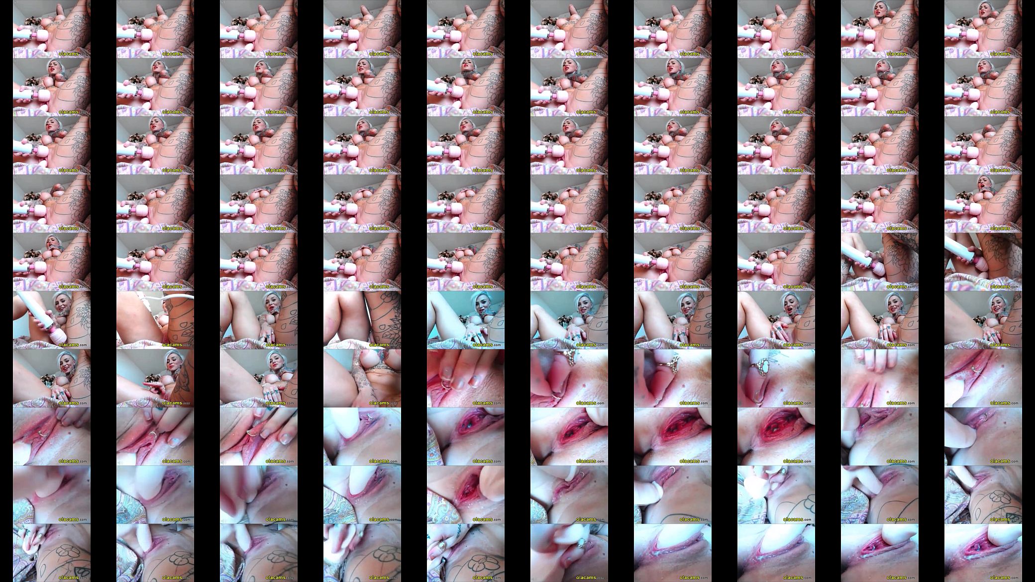 Inked teen blonde masturbates and squirting 预览图