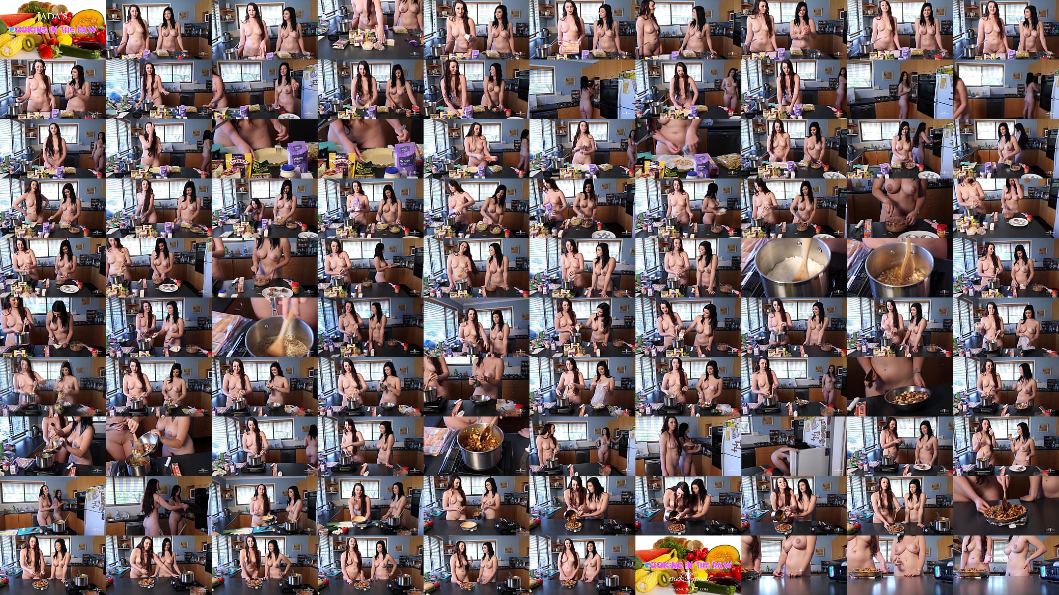 Naked lesbian girls cook at the kitchen Jedda Brixton  Helen  Samuel 预览图