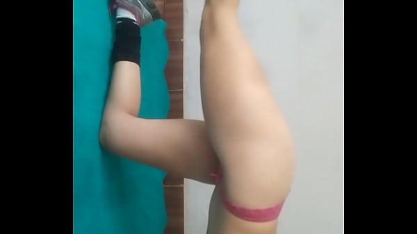 I caught the maid exercising here in the very hot room