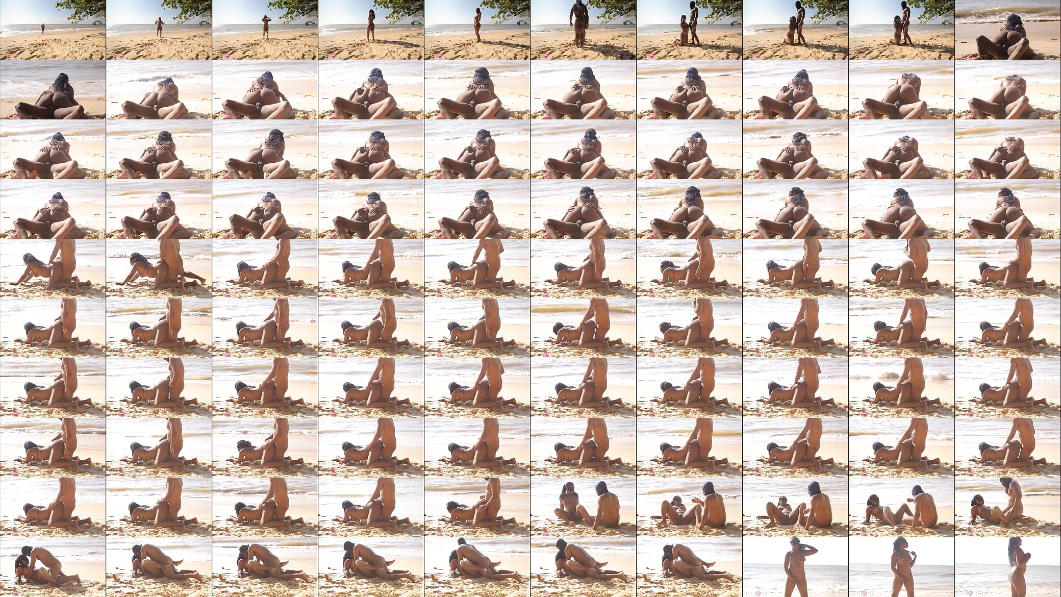 Ebony thot requested dick by twerking and doing exercices naked on the beach- Part 4 预览图